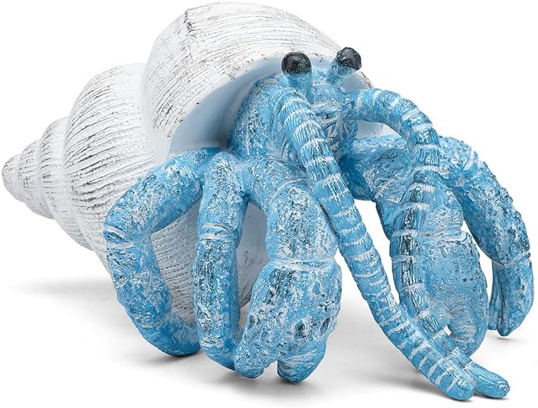 Blue Hermit Crab Coral Reef Resin Coastal Figurine