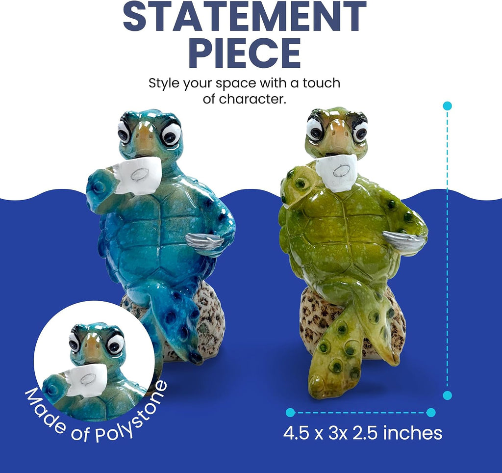 4.25" Hand-Painted Sea Turtle Figurine