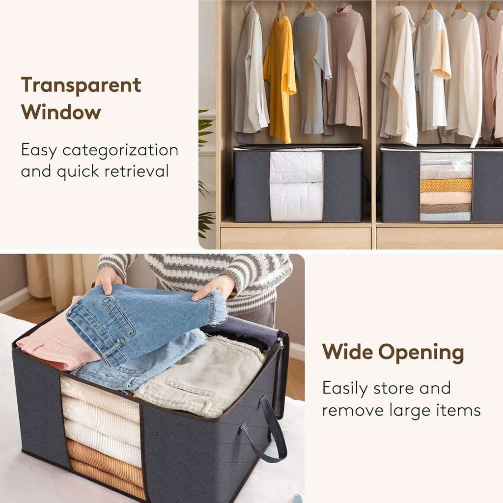 6 Zippered Lidded Storage Bins