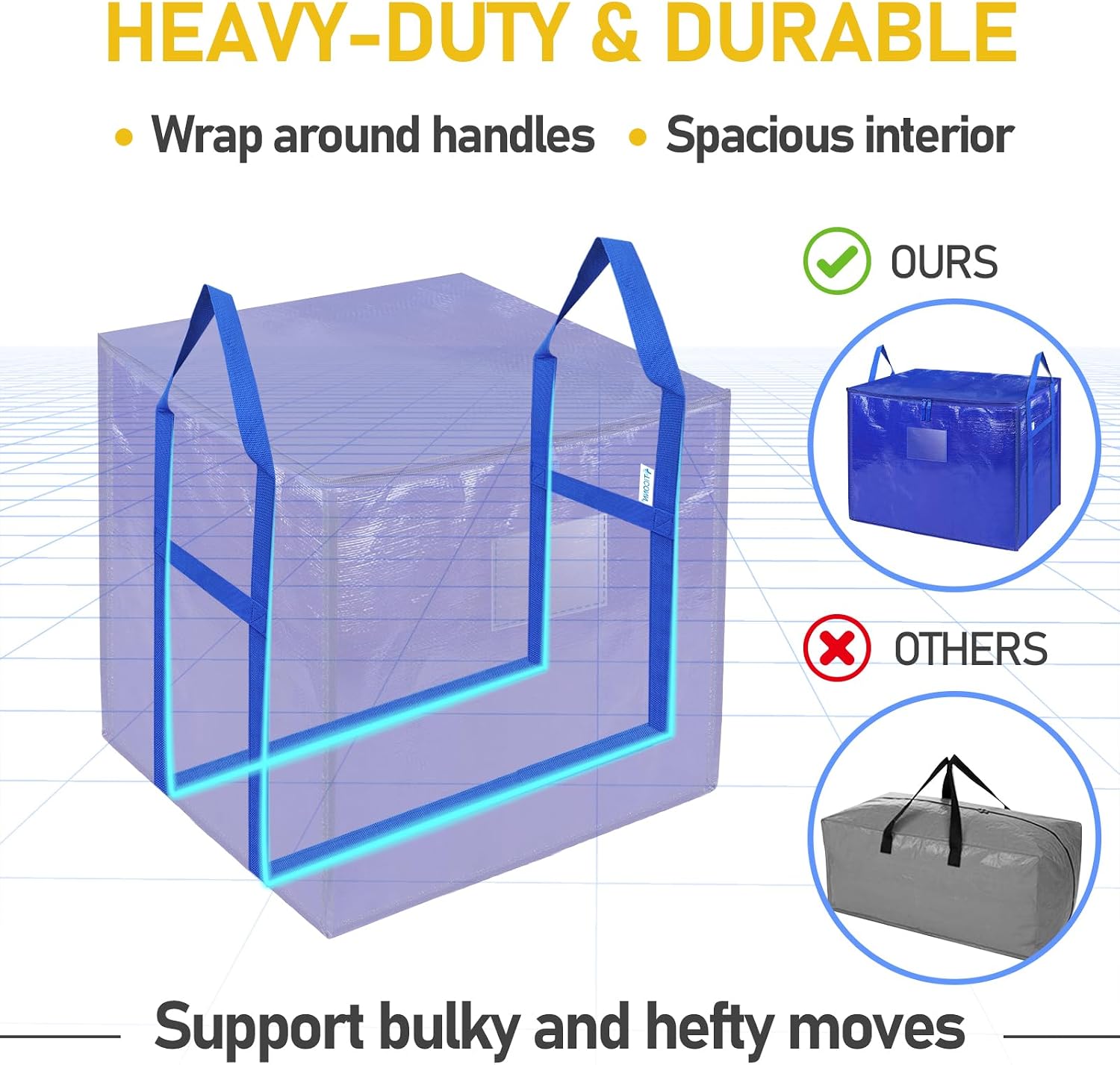 2 Large Zipper Storage Moving Bags