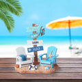 7x7" Coastal Chair Animal Figurine Ornament
