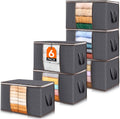 6 Zippered Lidded Storage Bins