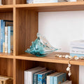 Green Hand Blown Glass Conch Decor