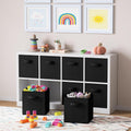 8 Black Fabric Storage Cubes