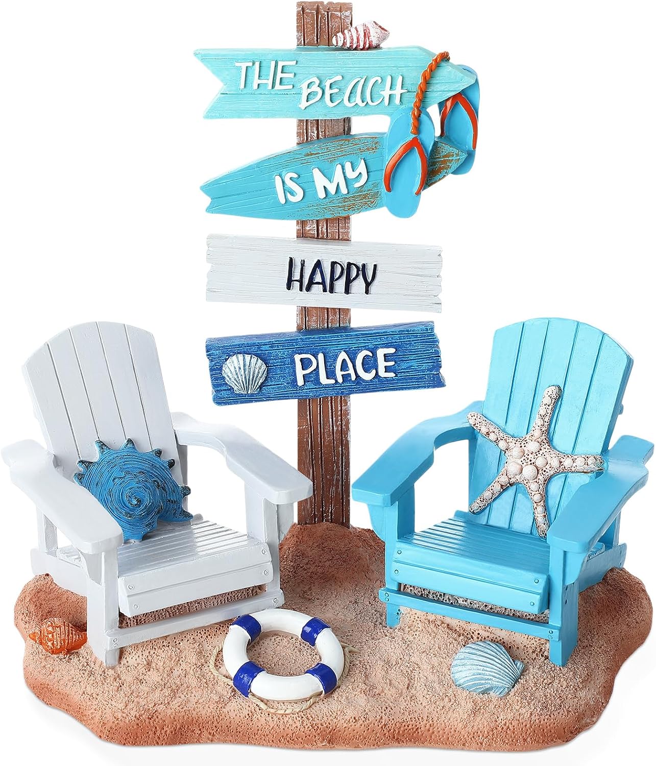 7x7" Coastal Chair Animal Figurine Ornament