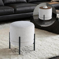 Multifunctional Round Ottoman with Side Table