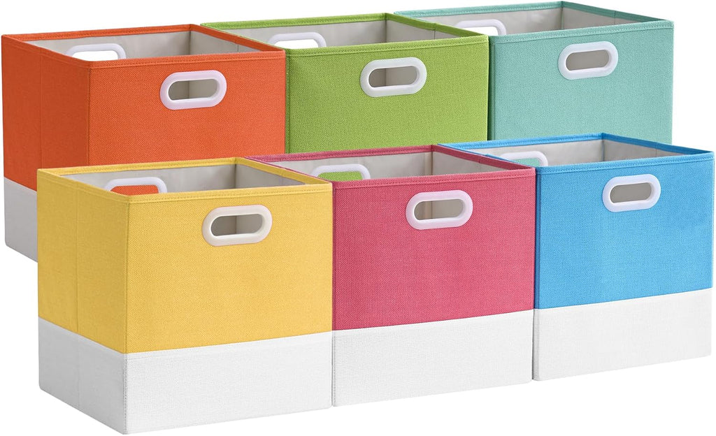 6 Fabric Cube Storage Baskets