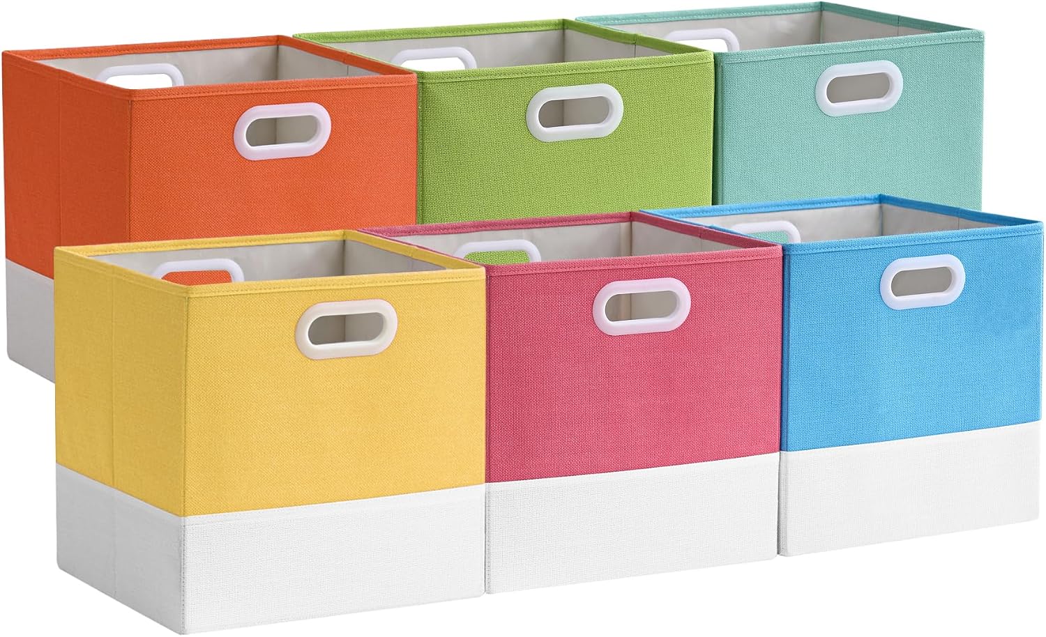 6 Fabric Cube Storage Baskets